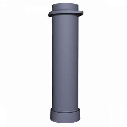 Чугунная НИЖНЯЯ труба для шибера ИСКАНДЕР 115/500